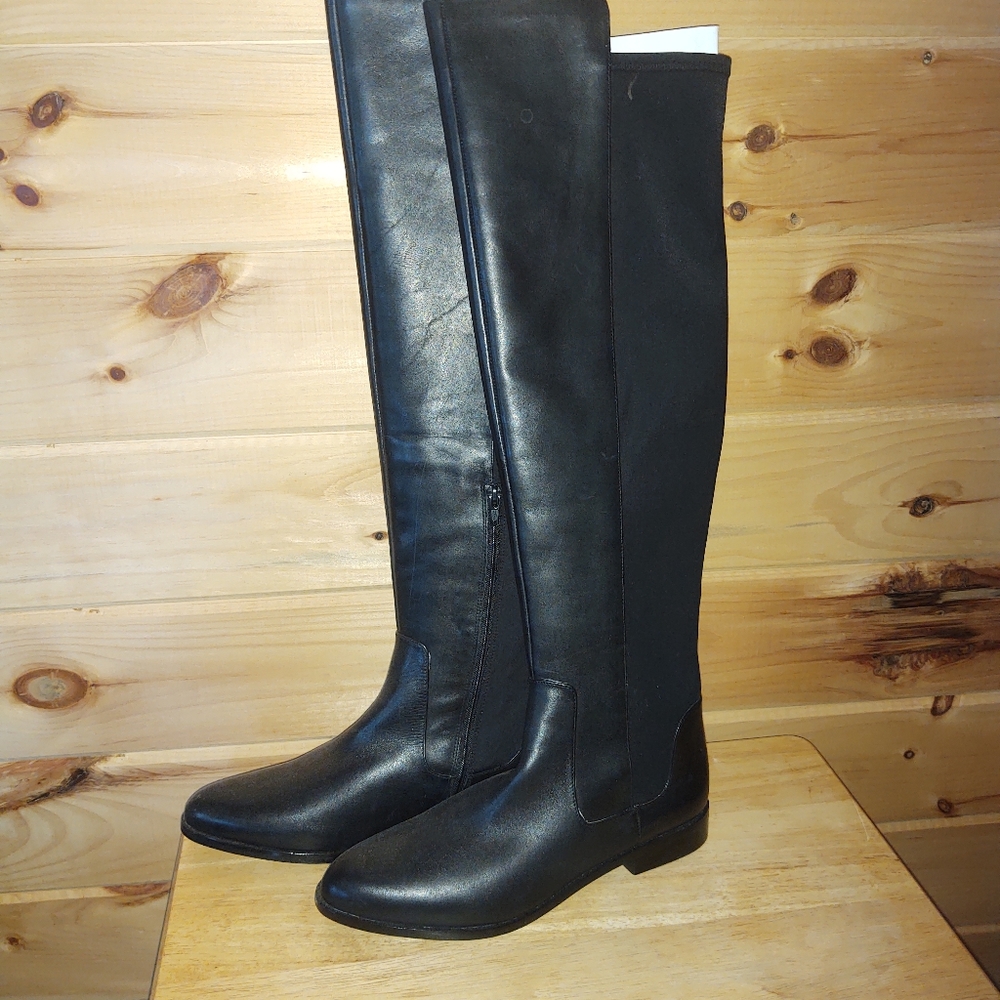 Clarks knee high leather boots size 8